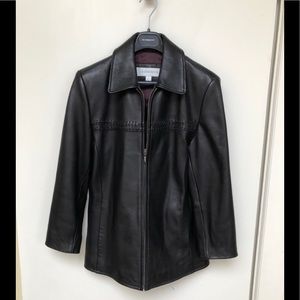 SO Soft Leather Liz Claiborne Jacket, S